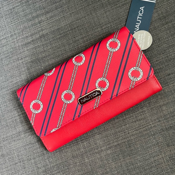NWT NAUTICA RFID MONEY MANAGER CLUTCH CARDHOLDER WALLET ORGANIZER CASE - Picture 1 of 10